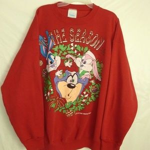 Looney Tunes Vintage 93 Christmas Sweatshirt XL